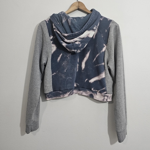 Custom Upcycled Tie Dyed Reworked Under Armour Cropped Length Hoodie - Picture 2 of 3